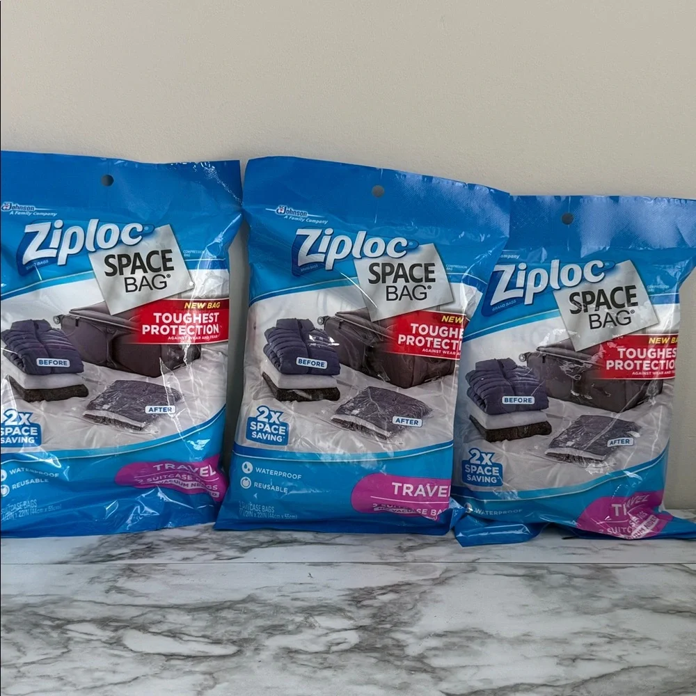 Ziploc Space Bag Travel Set 3 packs Suitcase bags - Picture 7 of 7